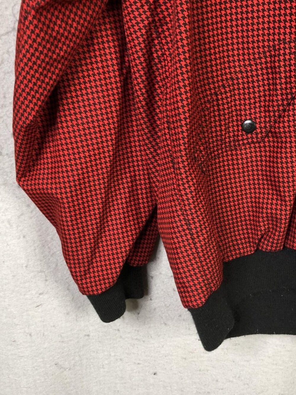 Vintage Sunderland Of Scotland Jacket Womens M Red Houndstooth Golf Windbreaker - Picture 11 of 16